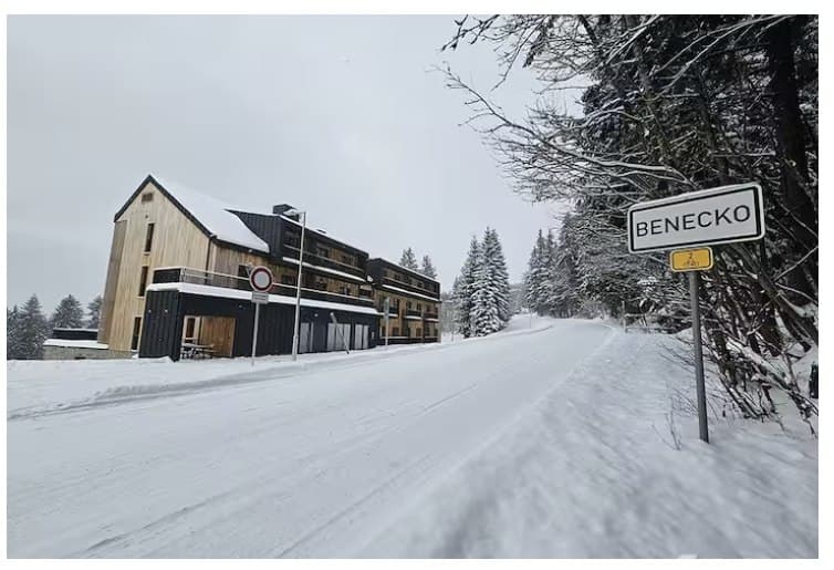 The road to Benecko in the Krkonoše Mountains